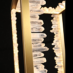 Настольная лампа прямоугольная с декоративными элементами в виде кристаллов Smooth Shine варинант исполнения - 3 | Loft Concept в Казани