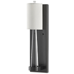 Бра на прозрачном штативе с тканевым абажуром в форме цилиндра Conciseness варинант исполнения - 3 | Loft Concept в Казани