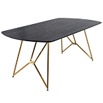 Обеденный стол на металлических ножках Ward Brass Dining Table варинант исполнения - 1 | Loft Concept в Казани