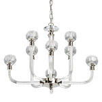 Люстра с 8-ю лампами и гранеными стеклянными плафонами Prism Gala варинант исполнения - 1 | Loft Concept в Казани