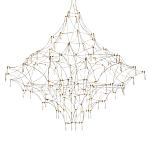 Люстра с тонким металлическим каркасом цвета хром Quasar варинант исполнения - 2 | Loft Concept в Казани