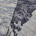 Мебельная ткань Вышивка серый цвет 130 см T2-39 варинант исполнения - 3 | Loft Concept в Казани