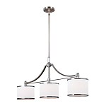 Люстра линейная с 3-мя белыми цилиндрическими плафонами Feiss варинант исполнения - 2 | Loft Concept в Казани