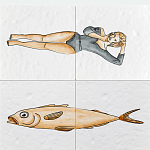 Плитка с узором Рыба Русалка варинант исполнения - 1 | Loft Concept в Казани