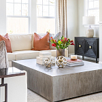 Тумба черная из дерева двухдверная Geometric Double Door Nightstand варинант исполнения - 6 | Loft Concept в Казани