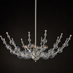 Люстра  с круглыми прозрачными шарами на серебряном каркасе Silver Stalk варинант исполнения - 4 | Loft Concept в Казани