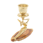 Подсвечник из натурального камня агат светло-коричневый Stone Candlestick варинант исполнения - 4 | Loft Concept в Казани