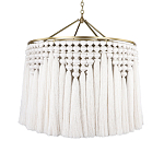 Люстра белая плетеная с кисточками Boho Tassel Chandelier варинант исполнения - 1 | Loft Concept в Казани