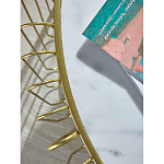 Журнальный столик с столешницей из мрамора на металлическом основании Table Vertical Planes варинант исполнения - 2 | Loft Concept в Казани