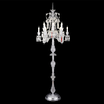 Торшер с 12-ю белыми текстильными абажурами и хрустальными подвесками Lustre Reverie варинант исполнения - 4 | Loft Concept в Казани