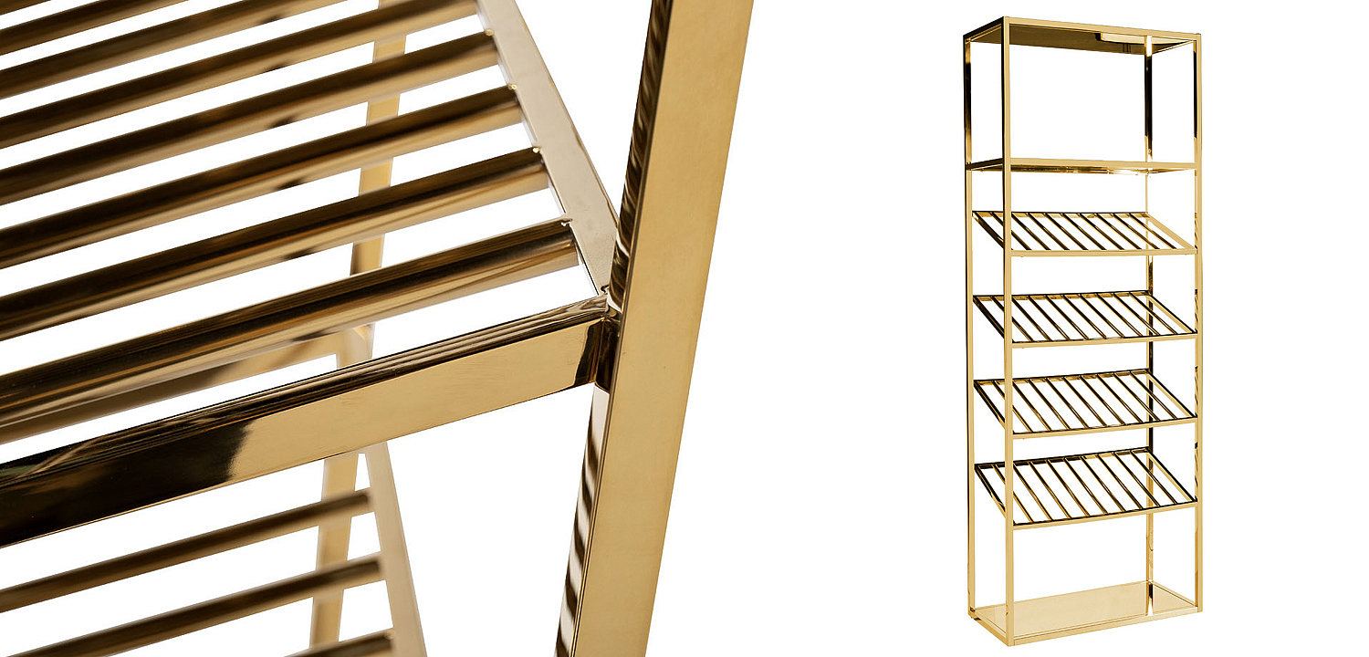 Стеллаж для хранения вина Raul Rack Gold Стеллаж для хранения вина Raul Rack Gold - Loft-Concept в Казани