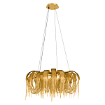 Люстра круглая подвесная с металлическими дугами и длинными цепочками 80 см Atlantis Chain варинант исполнения - 10 | Loft Concept в Казани