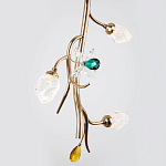 Подвесной светильник с хрустальными плафонами и декором Alvere Crystal Hanging Lamp варинант исполнения - 3 | Loft Concept в Казани