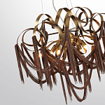 Люстра подвесная с переплетенными металлическими лентами и цепочками Atlantis Chain варинант исполнения - 3 | Loft Concept в Казани