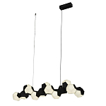 Люстра линейная с геометрическими черно-белыми плафонами Modestra варинант исполнения - 1 | Loft Concept в Казани