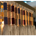 Люстра квадратная плетеная с бахромой Wicker Square Chandelier with Tassels варинант исполнения - 5 | Loft Concept в Казани