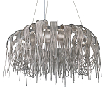 Люстра круглая подвесная с металлическими дугами и длинными цепочками 80 см Atlantis Chain варинант исполнения - 7 | Loft Concept в Казани