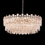 Круглая люстра с хрустальными подвесками на серебряном каркасе Gorgeous Crystal Light варинант исполнения - 13 | Loft Concept в Казани