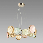 Люстра с плафонами из разноцветного стекла Glass Peonies варинант исполнения - 3 | Loft Concept в Казани