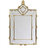 Зеркало прямоугольное Golden Classic Ornament Mirror варинант исполнения - 2 | Loft Concept в Казани