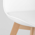 Стул с основой из пластика и мягким сиденьем Arvika White варинант исполнения - 6 | Loft Concept в Казани