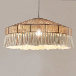 Люстра круглая плетеная с кисточками Dome Sun Glow варинант исполнения - 3 | Loft Concept в Казани