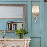 Бра с цветочным основанием и тканевым абажуром Tugella Flower Lamp варинант исполнения - 5 | Loft Concept в Казани