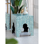 Приставной столик с инкрустацией раковинами устриц Bone Inlay варинант исполнения - 4 | Loft Concept в Казани