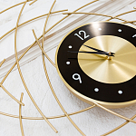 Часы настенные из металла с чёрным циферблатом Current Time варинант исполнения - 2 | Loft Concept в Казани