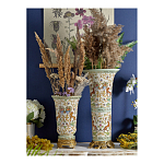 Ваза из фарфора на бронзовом основании Turquoise Blooming Garden варинант исполнения - 8 | Loft Concept в Казани