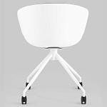 Офисное кресло из пластика с мягким сиденьем Eggshell Grey варинант исполнения - 5 | Loft Concept в Казани