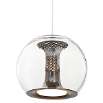Подвесной светильник со стеклянным плафоном Inner Gleam Globe black  варинант исполнения - 2 | Loft Concept в Казани