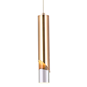 Подвесной светильник Metal Acrylic Tube Gold Hanging Lamp