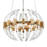 Люстра круглая с прозрачными элементами в форме полумесяца Crystal Crescent варинант исполнения - 2 | Loft Concept в Казани