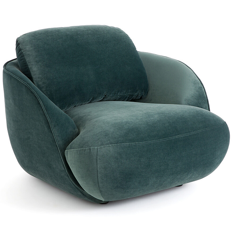 Полукруглое мягкое кресло Halle Green Armchair Зеленый в Казани | Loft Concept 