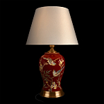 Настольная лампа бордовая с изображением птиц Slip Away варинант исполнения - 2 | Loft Concept в Казани