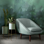 Кресло светло-бирюзовое с принтом Pauley Light Turquoise Armchair варинант исполнения - 8 | Loft Concept в Казани