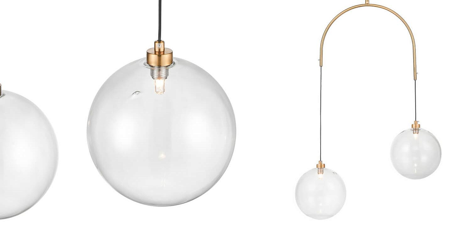 Люстра Two Hanging Ball Chandelier Люстра Two Hanging Ball Chandelier - Loft-Concept в Казани
