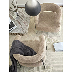 Кресло полукруглое мягкое с буклированной обивкой Armchair with Boucle Upholstery варинант исполнения - 8 | Loft Concept в Казани