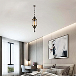 Подвесной светильник с янтарным стеклянным плафоном Amber Queen варинант исполнения - 2 | Loft Concept в Казани