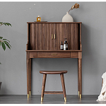 Табурет деревянный на золотистых ножках Moon Walnut Furniture варинант исполнения - 2 | Loft Concept в Казани