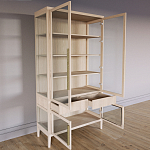 Витрина Primo со стеклянными фасадами и 2 ящиками Светлый дуб варинант исполнения - 3 | Loft Concept в Казани