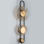 Бра со стеклянными плафонами в форме дисков Savio Brown Glass Disc Light варинант исполнения - 4 | Loft Concept в Казани