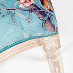 Барный стул из массива бука с изображением птиц и цветов Turquoise Beige Chinoiserie Garden Chair варинант исполнения - 5 | Loft Concept в Казани