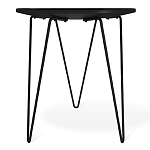 Стол журнальный c круглой столешницей из стекла серого цвета Gray and Gold Marble варинант исполнения - 4 | Loft Concept в Казани