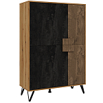 Шкаф двухдверный с 2-мя отделами с полками Stone Effect варинант исполнения - 2 | Loft Concept в Казани