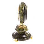 Часы настольные бронзовые из натуральных камней Мрамор и Змеевик Stone Clock варинант исполнения - 15 | Loft Concept в Казани