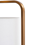 Торшер с белым тканевым абажуром на мраморном основании Cconcise варинант исполнения - 1 | Loft Concept в Казани