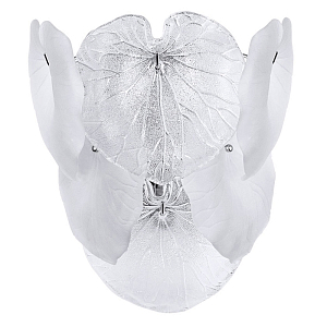 Бра с прозрачными стеклянными плафонами в форме листьев с текстурой прожилок Glass Lotus Leaves Lighting