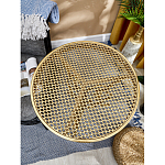 Столик приставной золотистый с орнаментом на столешнице Tanzania варинант исполнения - 8 | Loft Concept в Казани